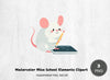 Mice School Elements Clipart Bundle