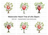 Anatomical Heart Tree Clipart Bundle