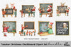 Christmas School Chalkboard Clipart Bundle