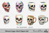Vibrant Sugar Skull Clipart Bundle