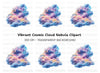 Galaxy Cloud Clipart Bundle