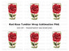 Red Rose Tumbler Clipart Bundle