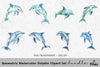 Geometric Dolphin Clipart Bundle