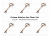 Ornate Antique Key Clipart Bundle