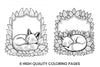 Sleeping Fox Autumn Coloring Books