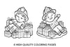 Sleeping Firefighter Christmas Coloring Books
