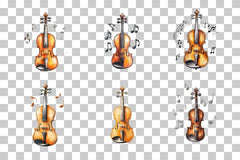Vintage Violin Clipart Bundle with Musical Notes - CraftNest - Digital Crafting and Art
