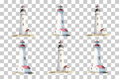 Lighthouse Coastal Landscape Clipart Bundle - CraftNest - Digital Crafting and Art