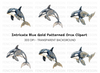 Elegant Orca Whale Clipart Bundle