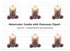 Pinecones Candle Clipart Bundle