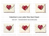 Love Letter Wax Seal Clipart Bundle