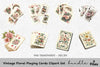 Vintage Floral Playing Cards Clipart Bundle