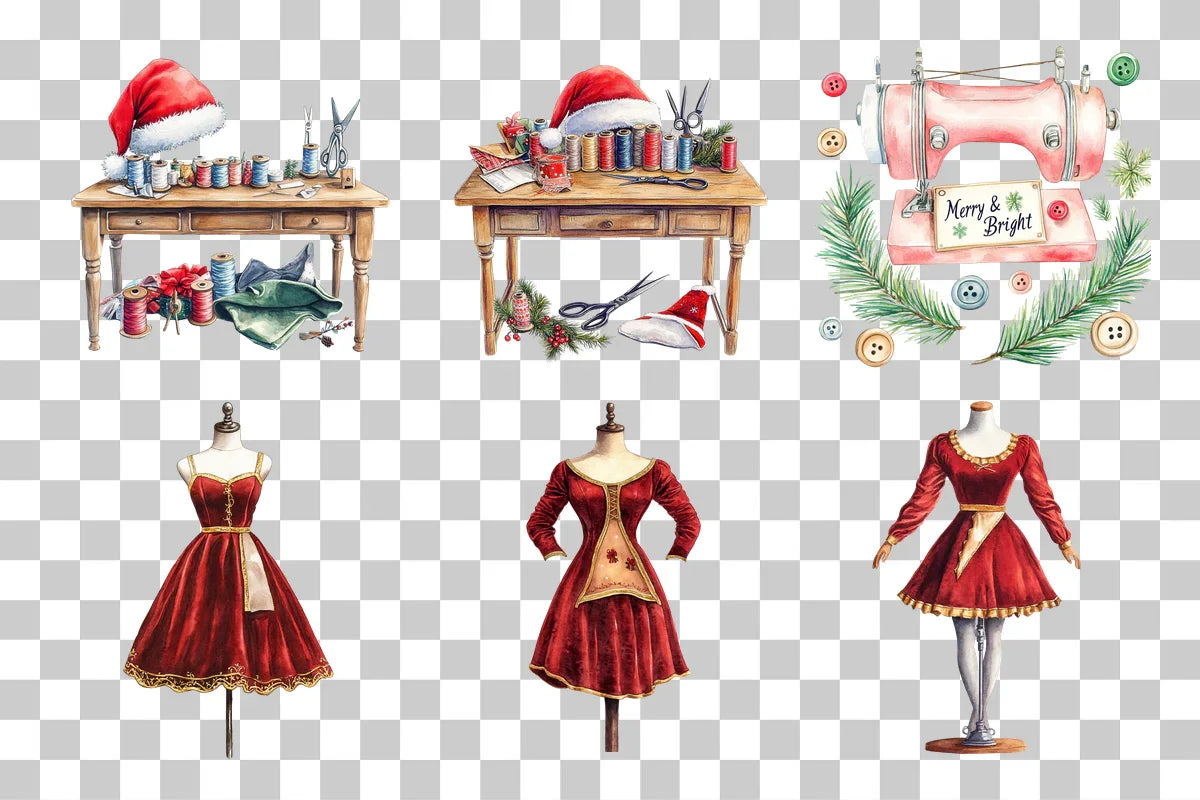 Festive Christmas Crafting Clipart Bundle - CraftNest - Digital Crafting and Art