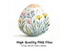 Floral Easter Eggs Clipart Bundle