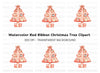 Cute Christmas Tree with Gifts Clipart Bundle