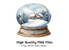 Winter Snow Globe Clipart Bundle