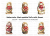 Russian Nesting Dolls Clipart Bundle