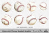 Vintage Baseball Graphics Clipart Bundle