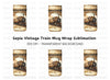 Vintage Train Clipart Bundle