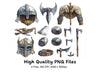 Viking Helmets Clipart Bundle