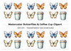 Butterfly Cup Clipart Bundle