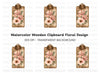 Floral Clipboard Clipart Bundle