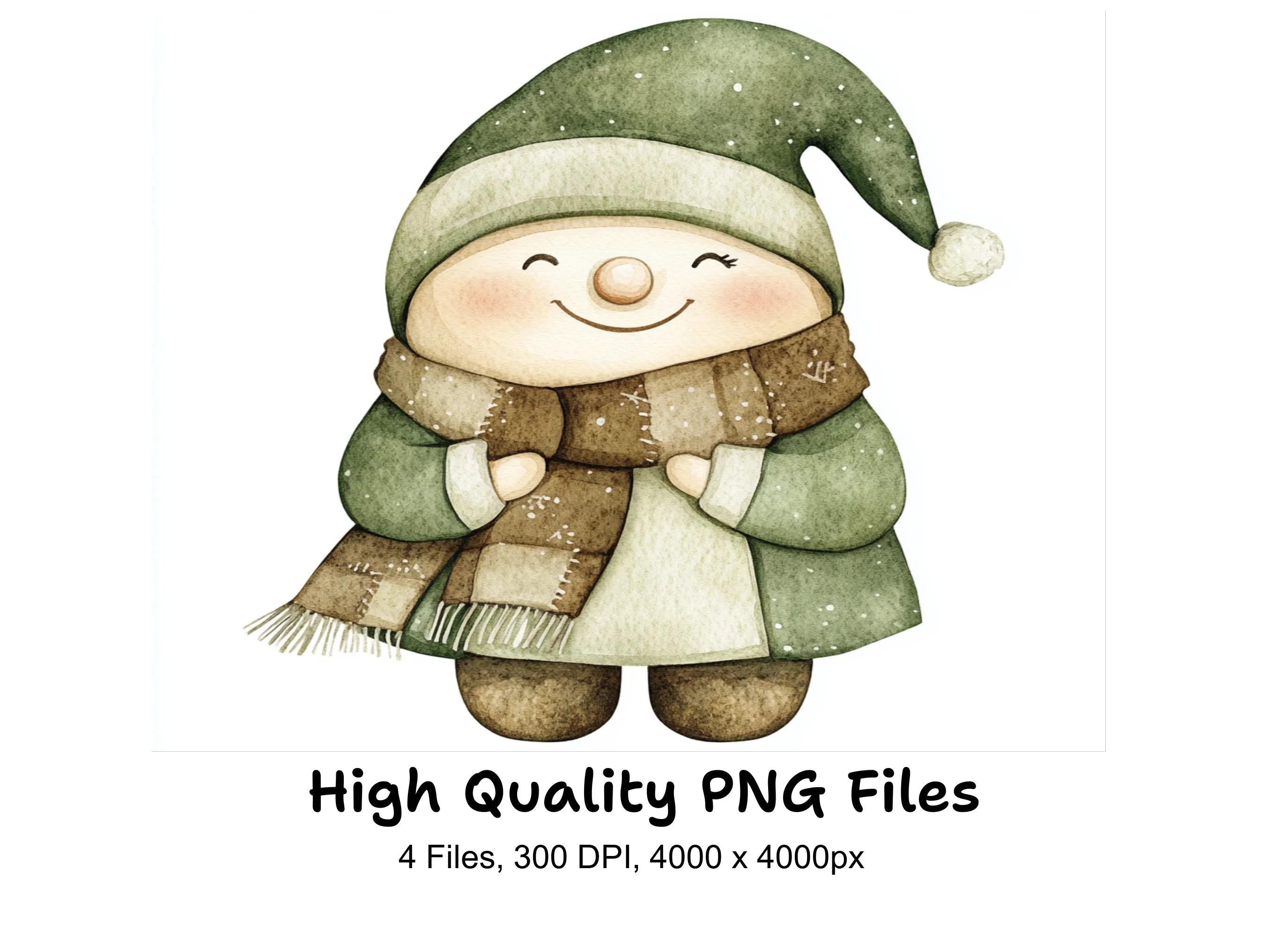 Cute Winter Gnomes Clipart Bundle
