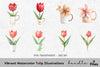 Vibrant Tulip Illustrations Clipart Bundle