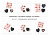 Hearts Stamps Clipart Bundle