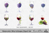 Wine Grapes Clipart Bundle