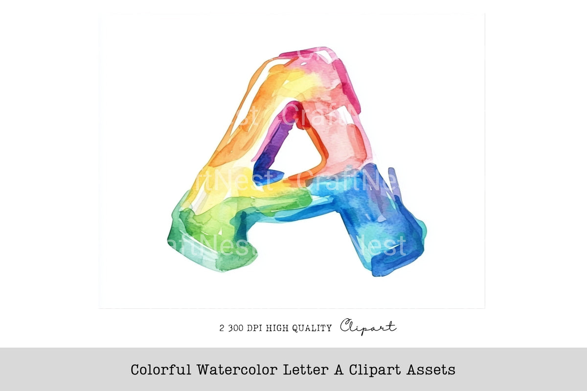 Colorful Letter Clipart Bundle