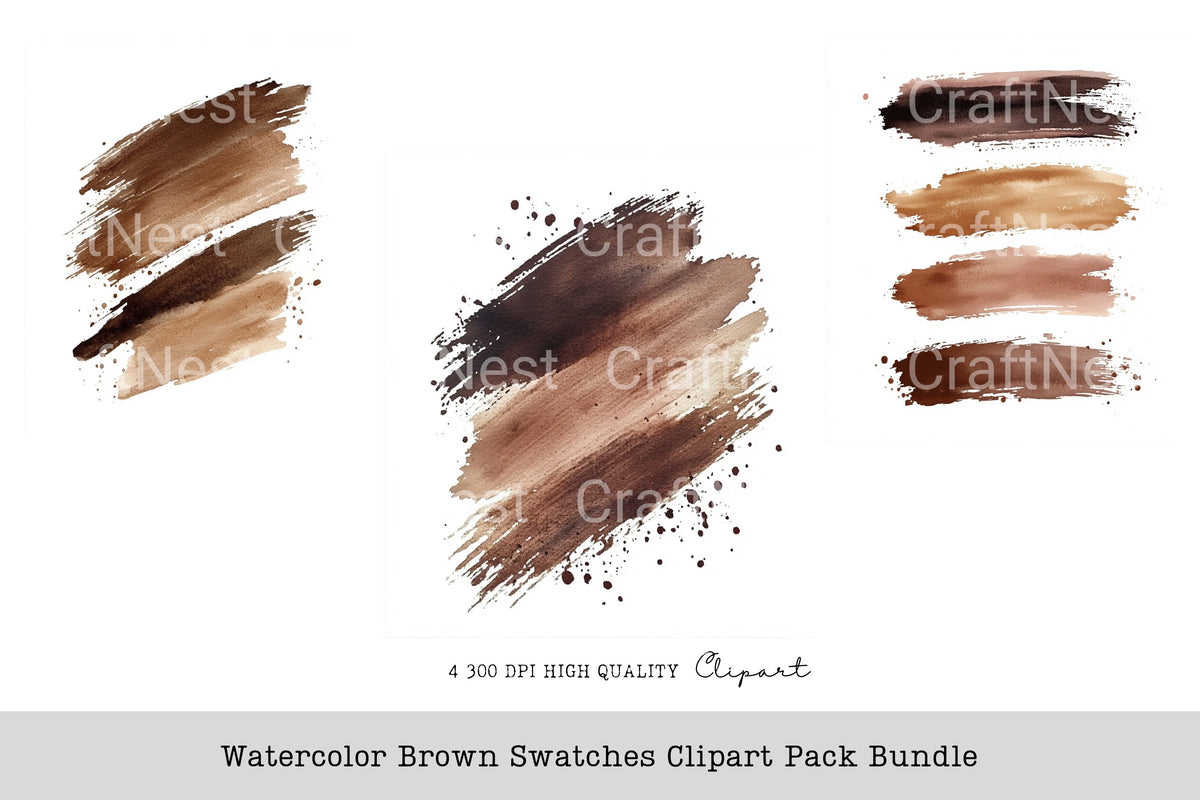 Brown Swatches Clipart Bundle
