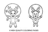Playful Reindeer Jumping Rope Coloring Books
