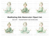 Kids Yoga Meditation Clipart Bundle