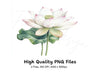 Elegant Lotus Flower Clipart Bundle