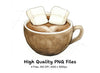 Hot Chocolate with Marshmallows Clipart Bundle