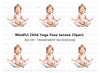 Little Girl Meditating Clipart Bundle