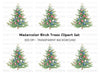 Patriotic Christmas Tree Clipart Bundle