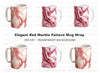 Red Marble Pattern Clipart Bundle