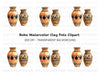 African Tribal Pottery Clipart Bundle