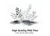 Monochrome Foliage Stones Clipart Bundle