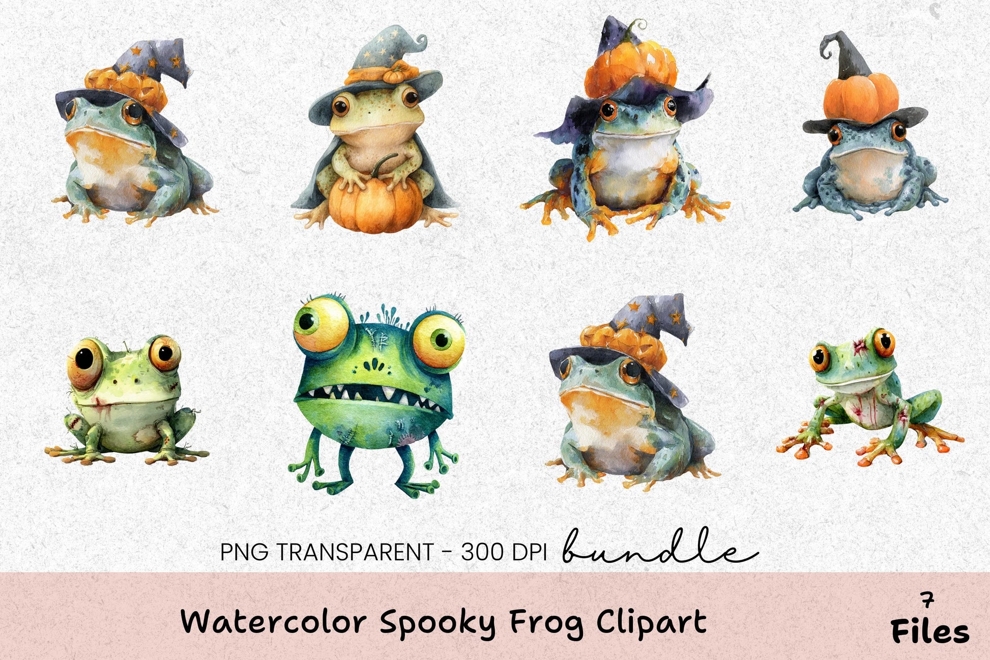 Spooky Frog Clipart Bundle - CraftNest - Digital Crafting and Art