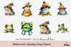 Spooky Frog Clipart Bundle