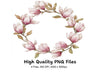 Magnolia Wreaths Clipart Bundle