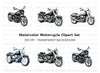 Classic Motorcycle Clipart Bundle