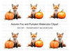 Adorable Fox and Pumpkin Duo Clipart Bundle