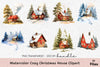Cozy Christmas House Clipart Bundle