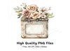 Vintage Floral Arrangement Clipart Bundle