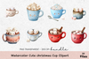 Cute Christmas Cup Clipart Bundle