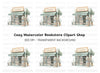 Cozy Bookshop Clipart Bundle